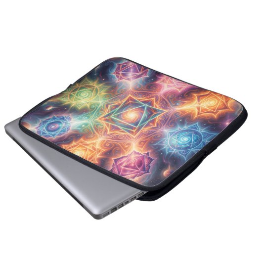 Die 7 Chakren´8 Laptopschutzhülle (Vorne Knopf)