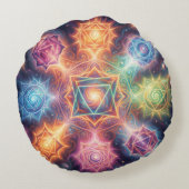 Die 7 Chakren´8 Rundes Kissen (Rückseite)