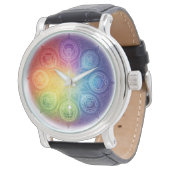 Die 7 Chakren´9 Armbanduhr (Schrägansicht)