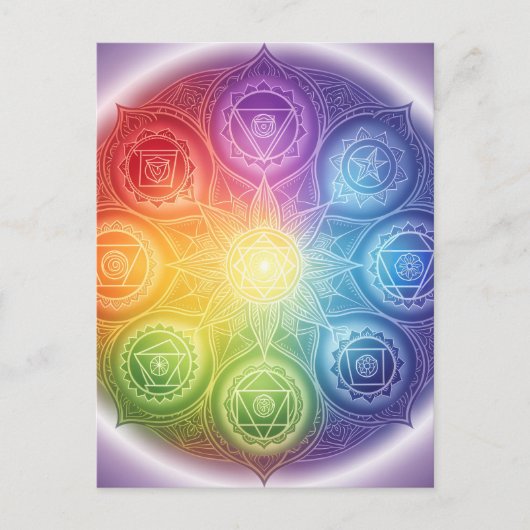 Die 7 Chakren´9 Feiertagspostkarte (Vorderseite)