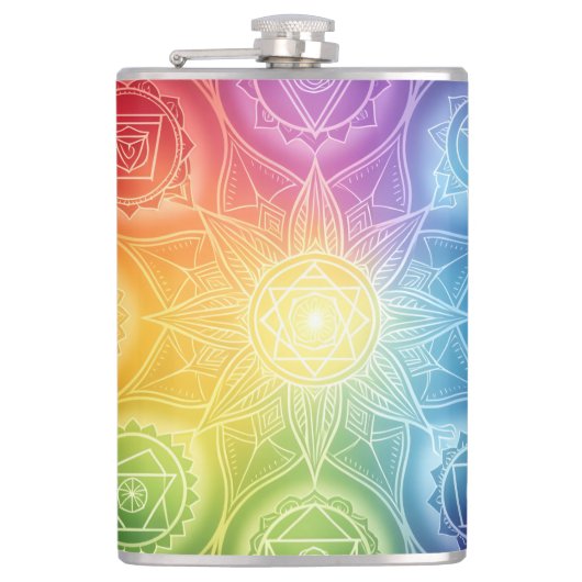 Die 7 Chakren´9 Flachmann (Vorderseite)