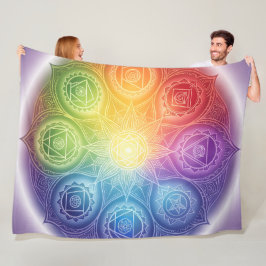 Die 7 Chakren´9 Fleecedecke