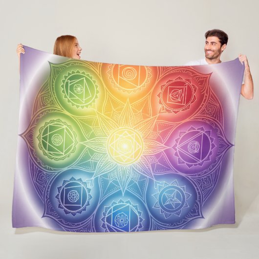 Die 7 Chakren´9 Fleecedecke (Beispiel)
