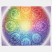 Die 7 Chakren´9 Fleecedecke (Vorderseite (Horizontal))