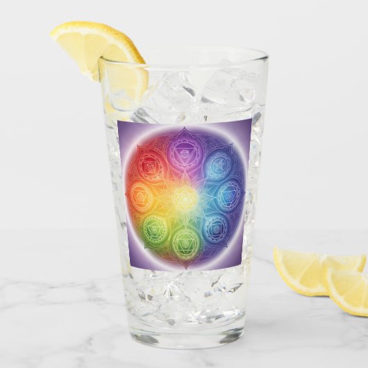 Die 7 Chakren´9 Glas (Vorderseite Ice)