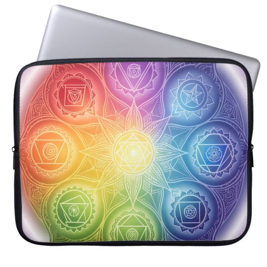Die 7 Chakren´9 Laptopschutzhülle (Vorderseite)