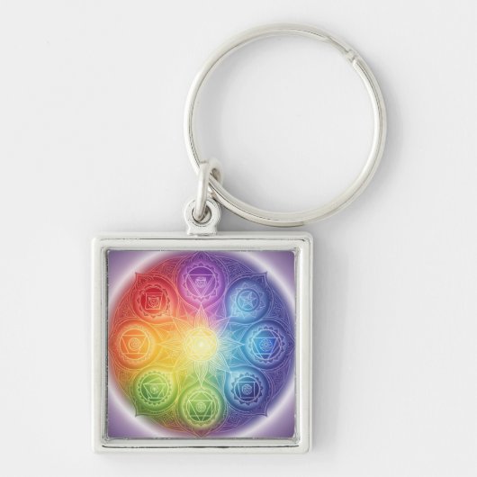 Die 7 Chakren´9 Schlüsselanhänger (Vorne)