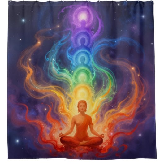 Die 7 Chakren Duschvorhang (Vorderseite)