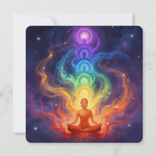 Die 7 Chakren Feiertagskarte (Vorderseite)