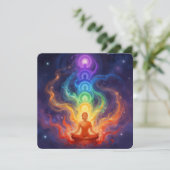 Die 7 Chakren Feiertagskarte (Stehend Vorderseite)