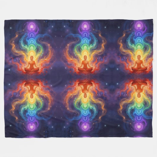 Die 7 Chakren Fleecedecke (Vorderseite (Horizontal))