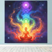 Die 7 Chakren Leinwanddruck (Insitu (Holzboden))