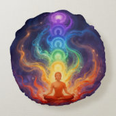 Die 7 Chakren Rundes Kissen (Rückseite)