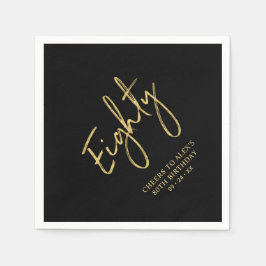 Die 80. Geburtstagsparty des 80. Goldenen Erwachse Serviette