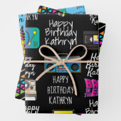 Die 80er Jahre Personalisiert Geschenkpapier Set (Beispiel)
