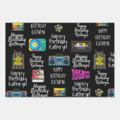 Die 80er Jahre Personalisiert Geschenkpapier Set (Vorderseite)