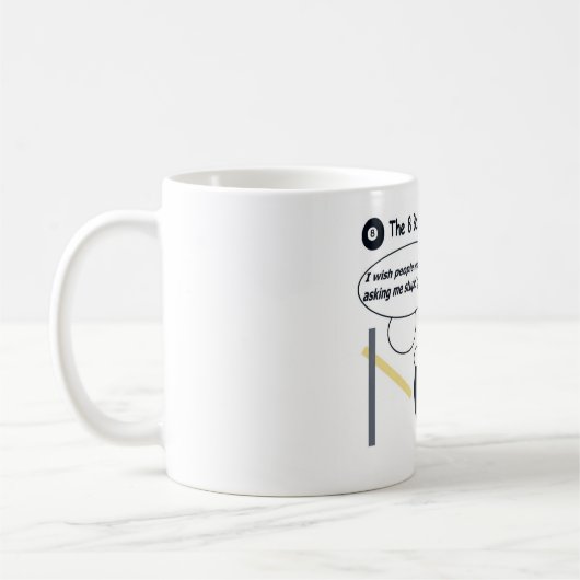 Die 8 Ball-Streik-zurück Tasse! Kaffeetasse (Links)