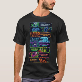 Die 8 Bärenarten.  T-Shirt