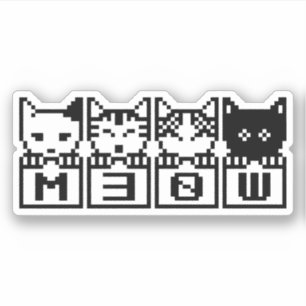 DIE 8-BIT-KATZEN M30 W AUFKLEBER