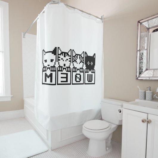 DIE 8-BIT-KATZEN M30 W DUSCHVORHANG (Beispiel)
