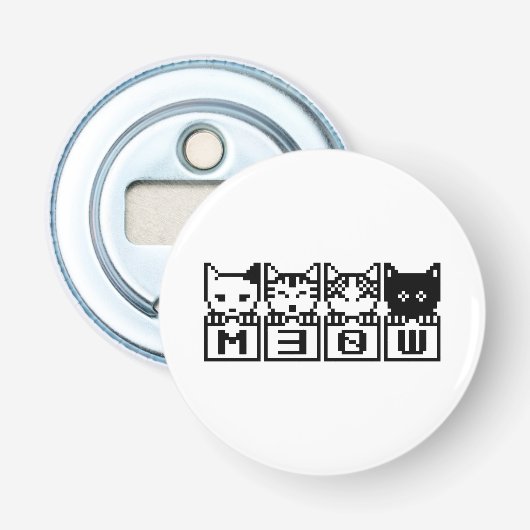 DIE 8-BIT-KATZEN M30 W FLASCHENÖFFNER (Vorderseite)