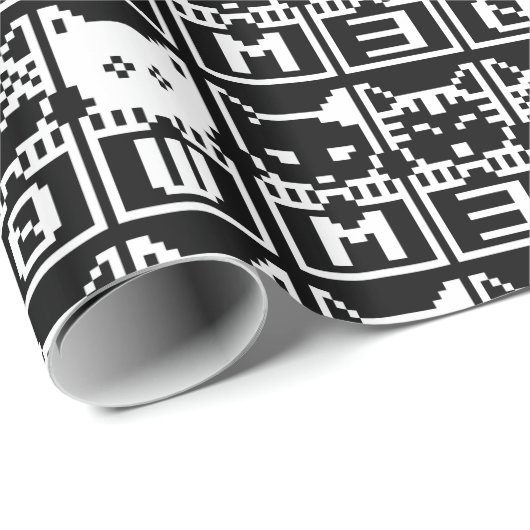 DIE 8-BIT-KATZEN M30 W GESCHENKPAPIER (Rolleneckpunkt)