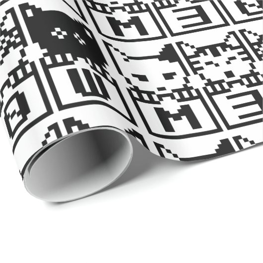 DIE 8-BIT-KATZEN M30 W GESCHENKPAPIER (Rolleneckpunkt)