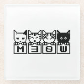 DIE 8-BIT-KATZEN M30 W GLASUNTERSETZER (Vorderseite)