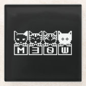 DIE 8-BIT-KATZEN M30 W GLASUNTERSETZER (Vorderseite)