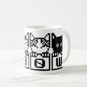 DIE 8-BIT-KATZEN M30 W KAFFEETASSE (VorderseiteRechts)