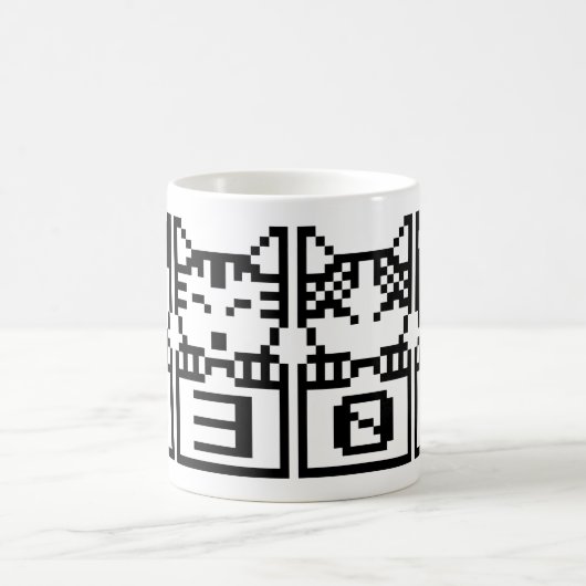 DIE 8-BIT-KATZEN M30 W KAFFEETASSE (Mittel)