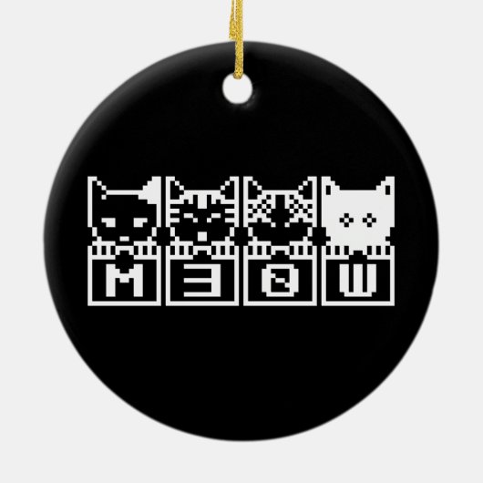 DIE 8-BIT-KATZEN M30 W KERAMIK ORNAMENT (Hinten)