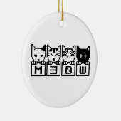 DIE 8-BIT-KATZEN M30 W KERAMIK ORNAMENT (Rechts)