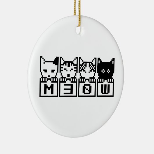 DIE 8-BIT-KATZEN M30 W KERAMIK ORNAMENT (Rechts)