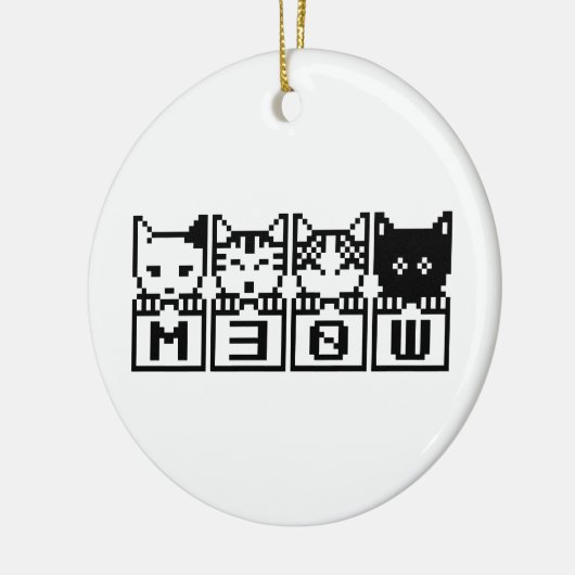 DIE 8-BIT-KATZEN M30 W KERAMIK ORNAMENT (Links)