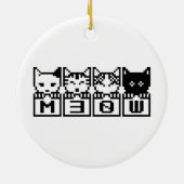 DIE 8-BIT-KATZEN M30 W KERAMIK ORNAMENT (Hinten)