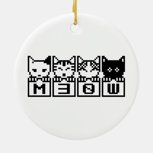 DIE 8-BIT-KATZEN M30 W KERAMIK ORNAMENT (Hinten)