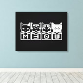 DIE 8-BIT-KATZEN M30 W LEINWANDDRUCK (Insitu (Holzboden))