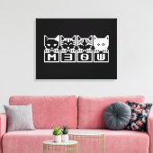 DIE 8-BIT-KATZEN M30 W LEINWANDDRUCK (Insitu (Wohnzimmer))