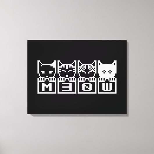 DIE 8-BIT-KATZEN M30 W LEINWANDDRUCK (Vorderseite)