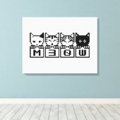 DIE 8-BIT-KATZEN M30 W LEINWANDDRUCK (Insitu (Holzboden))