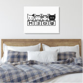 DIE 8-BIT-KATZEN M30 W LEINWANDDRUCK (Insitu (Schlafzimmer))