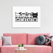 DIE 8-BIT-KATZEN M30 W LEINWANDDRUCK (Insitu (Wohnzimmer))