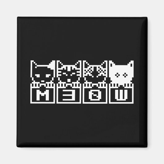 DIE 8-BIT-KATZEN M30 W MAGNET (Vorne)