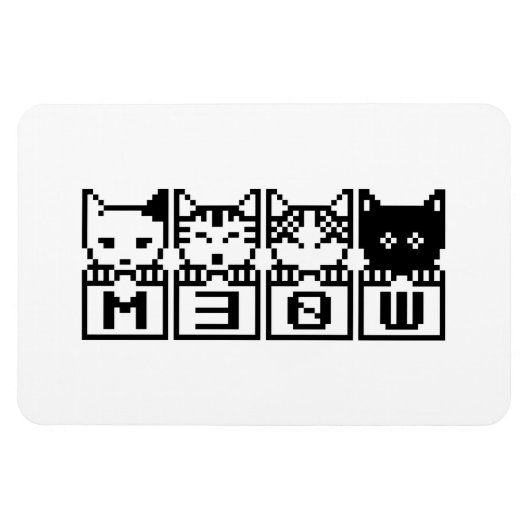 DIE 8-BIT-KATZEN M30 W MAGNET (Horizontal)