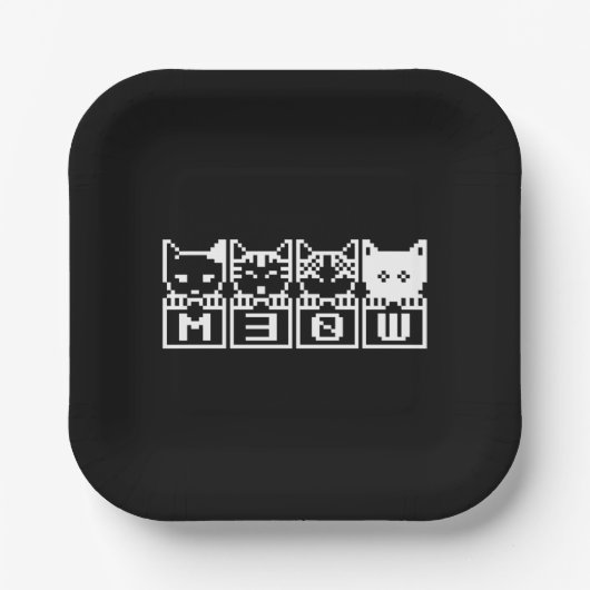 DIE 8-BIT-KATZEN M30 W PAPPTELLER (Vorderseite)