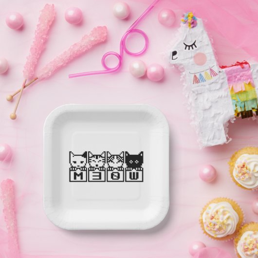 DIE 8-BIT-KATZEN M30 W PAPPTELLER (Party)