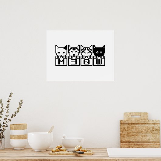 DIE 8-BIT-KATZEN M30 W POSTER (Küche)