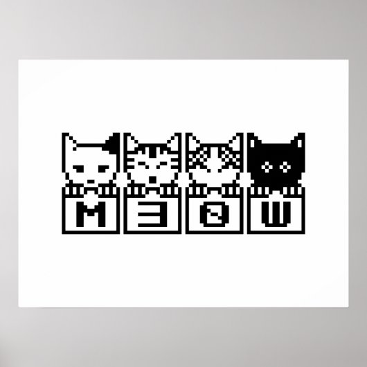 DIE 8-BIT-KATZEN M30 W POSTER (Vorne)