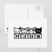 DIE 8-BIT-KATZEN M30 W POSTKARTE (Vorne/Hinten)